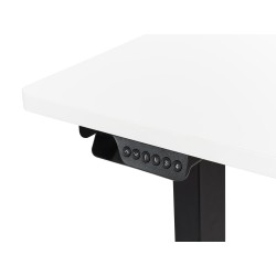 Biurko narożne prawe regulowane elektrycznie 160 x 59 cm czarno-białe DESTINES