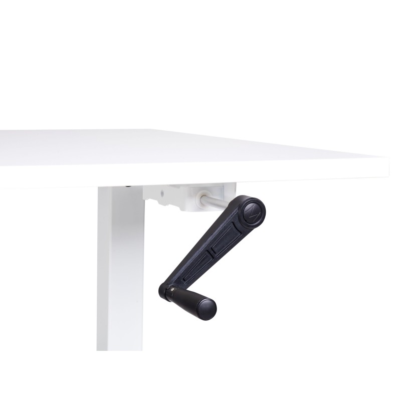 Biurko regulowane manualnie 120 x 72 cm białe DESTINES