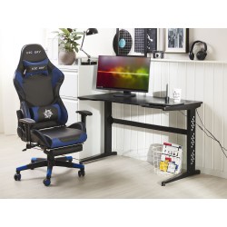 Biurko gamingowe RGB LED 120 x 60 cm czarne DEXTER