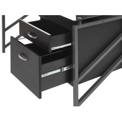 Biurko z szufladami 117 x 57 cm czarne MORITON