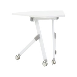 Biurko składane z kółkami 90 x 64 cm białe BENDI