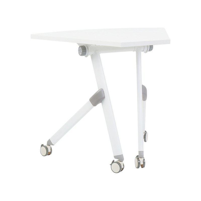 Biurko składane z kółkami 90 x 64 cm białe BENDI