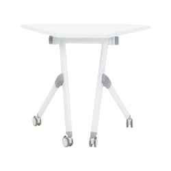 Biurko składane z kółkami 90 x 64 cm białe BENDI