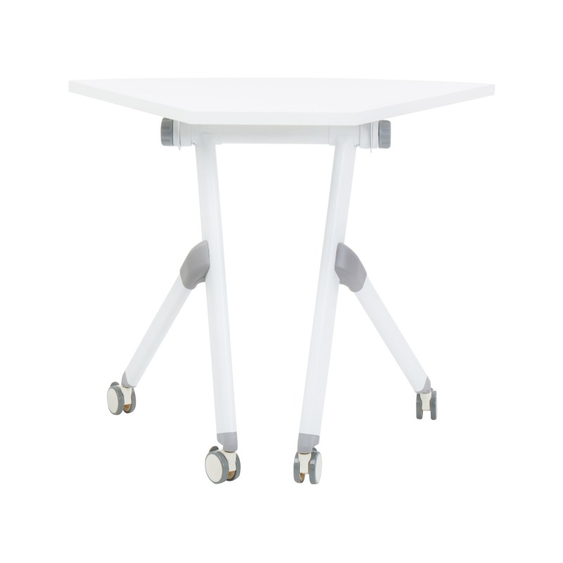 Biurko składane z kółkami 90 x 64 cm białe BENDI