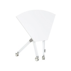 Biurko składane z kółkami 90 x 64 cm białe BENDI