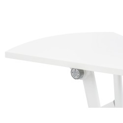 Biurko składane z kółkami 90 x 64 cm białe BENDI