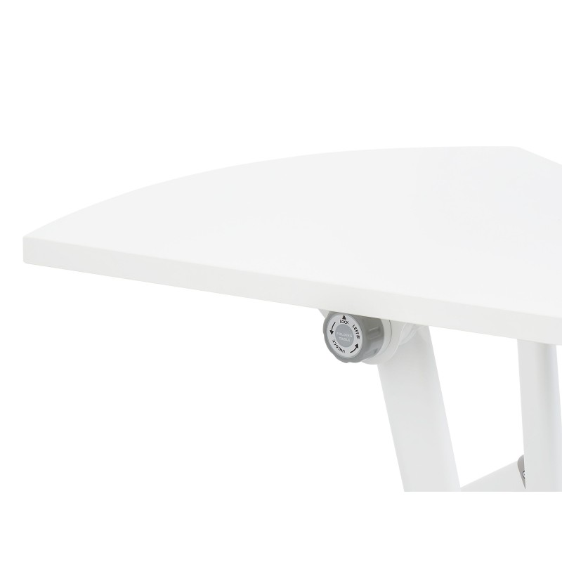 Biurko składane z kółkami 90 x 64 cm białe BENDI