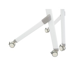 Biurko składane z kółkami 90 x 64 cm białe BENDI