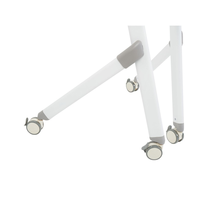 Biurko składane z kółkami 90 x 64 cm białe BENDI