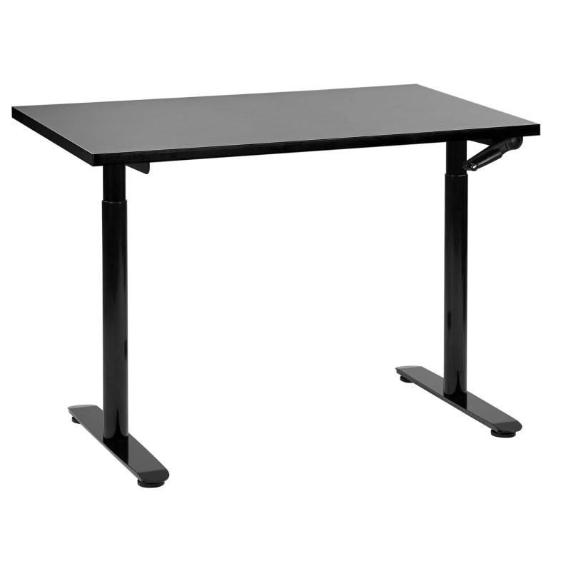 Biurko regulowane manualnie 120 x 72 cm czarne DESTINAS