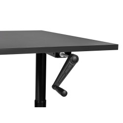 Biurko regulowane manualnie 120 x 72 cm czarne DESTINAS