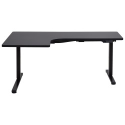 Biurko narożne lewe regulowane elektrycznie 160 x 59 cm czarne DESTINES