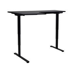 Biurko narożne lewe regulowane elektrycznie 160 x 59 cm czarne DESTINES