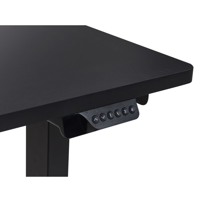 Biurko narożne lewe regulowane elektrycznie 160 x 59 cm czarne DESTINES