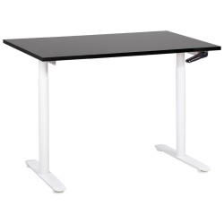 Biurko regulowane manualnie 120 x 72 cm czarno-białe DESTINAS