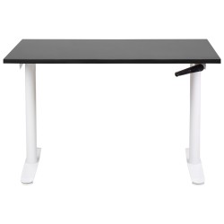 Biurko regulowane manualnie 120 x 72 cm czarno-białe DESTINAS