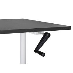 Biurko regulowane manualnie 120 x 72 cm czarno-białe DESTINAS