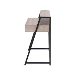 Biurko z szufladą i półką 100 x 50 cm jasne drewno CALVIN