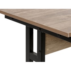 Biurko 120 x 48 cm beżowoszary drewno z czarnym CREEK