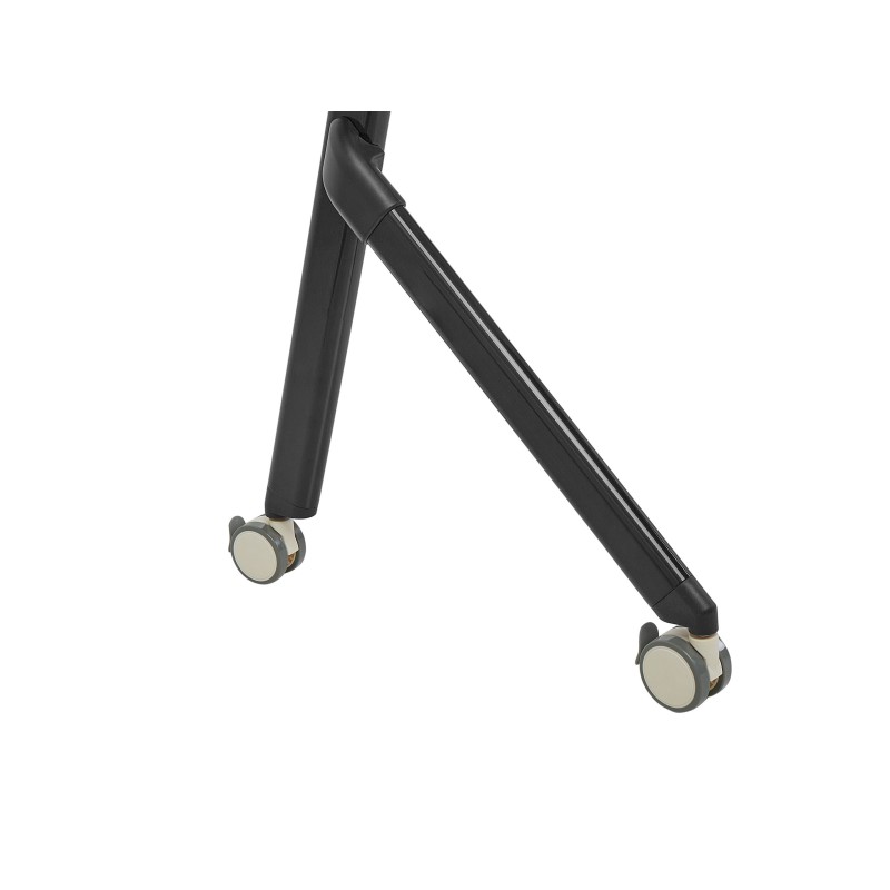 Biurko składane z kółkami 120 x 60 cm białe z czarnym BENDI