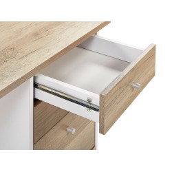 Biurko z szufladami 140 x 60 cm jasne drewno HEBER