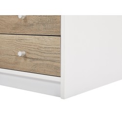 Biurko z szufladami 140 x 60 cm jasne drewno HEBER