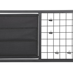 Biurko 118 x 60 cm ciemne drewno z czarnym VINCE