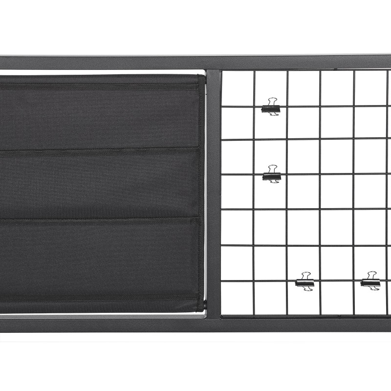 Biurko 118 x 60 cm ciemne drewno z czarnym VINCE