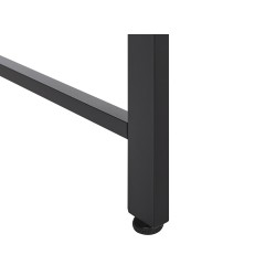 Biurko 118 x 60 cm ciemne drewno z czarnym VINCE