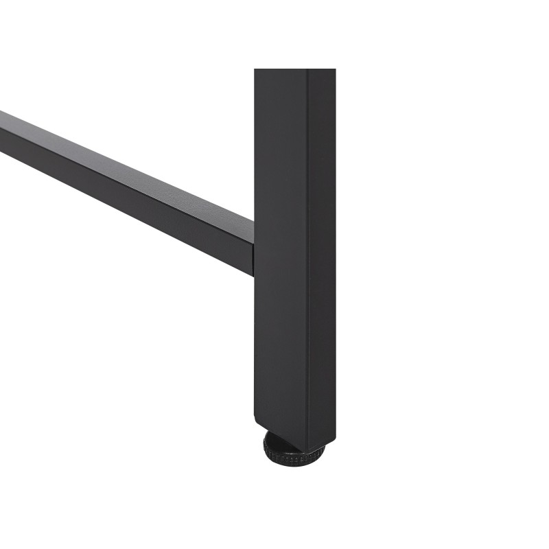 Biurko 118 x 60 cm ciemne drewno z czarnym VINCE