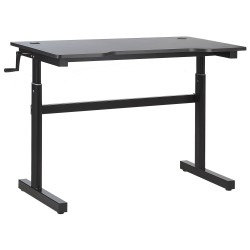 Biurko gamingowe RGB LED regulowane manualnie 120 x 60 cm czarne DURBIN