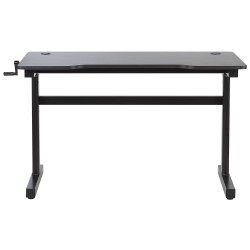 Biurko gamingowe RGB LED regulowane manualnie 120 x 60 cm czarne DURBIN