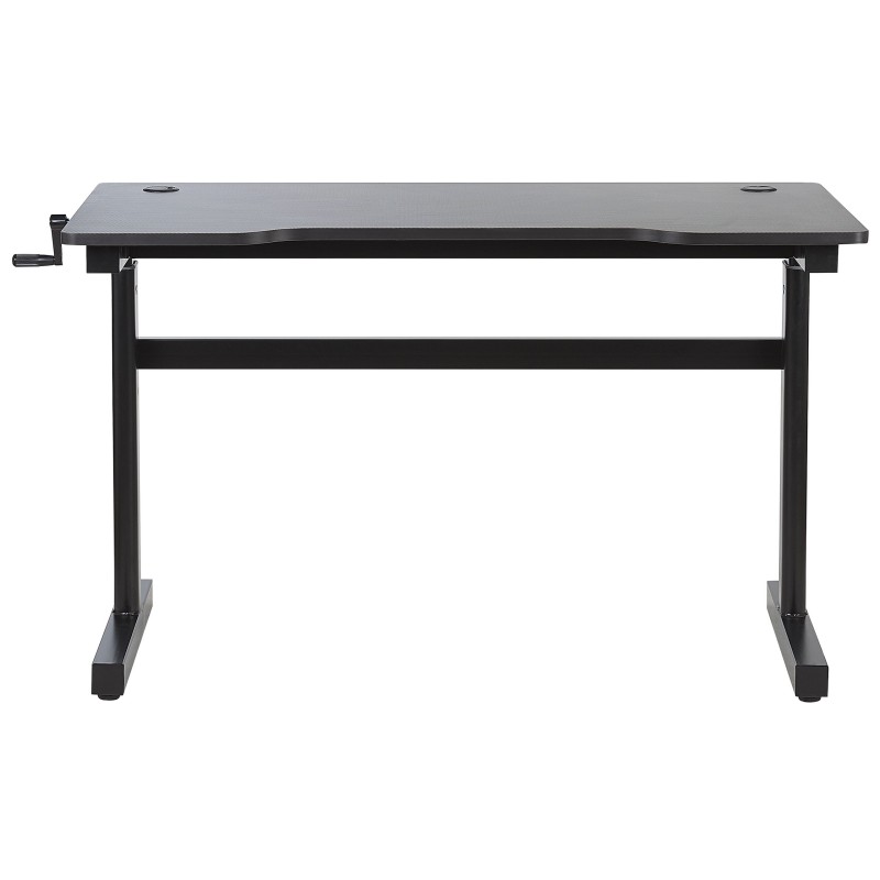 Biurko gamingowe RGB LED regulowane manualnie 120 x 60 cm czarne DURBIN