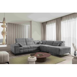 Sofá Esquinero de Lujo Ballagio IX con función de cama Plecionka, Spring 1101