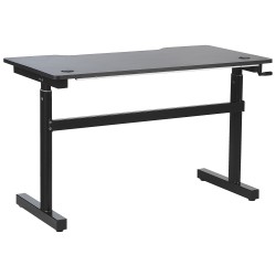 Biurko gamingowe RGB LED regulowane manualnie 120 x 60 cm czarne DURBIN