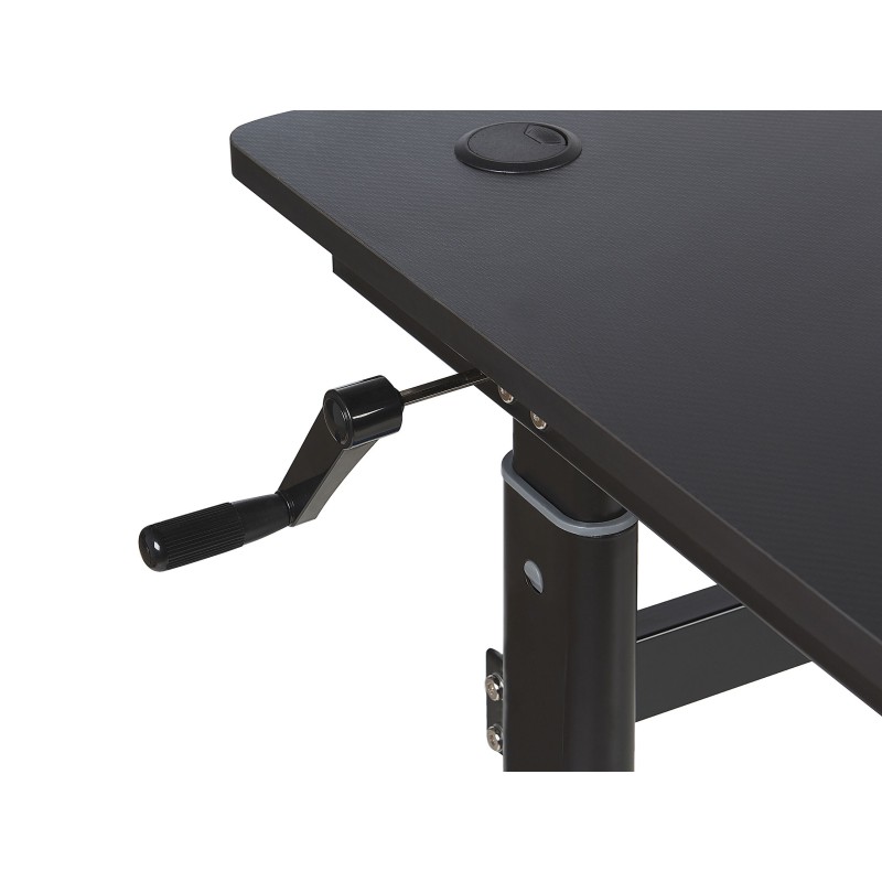 Biurko gamingowe RGB LED regulowane manualnie 120 x 60 cm czarne DURBIN