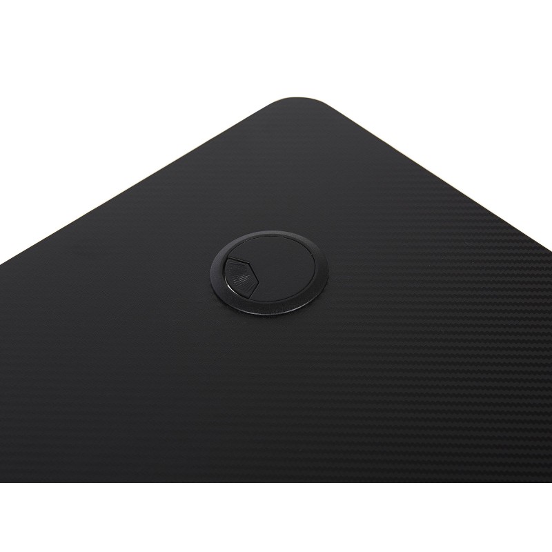 Biurko gamingowe RGB LED regulowane manualnie 120 x 60 cm czarne DURBIN