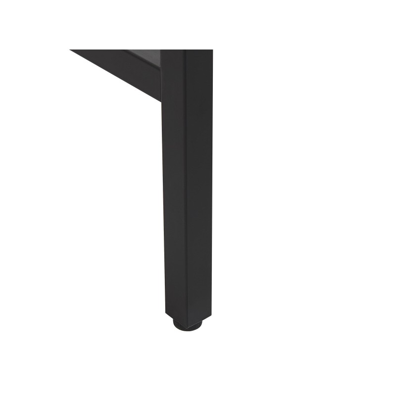 Biurko z szufladami 100 x 48 cm czarne z jasnym drewnem HARPER