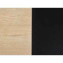 Biurko z szufladami 100 x 48 cm czarne z jasnym drewnem HARPER