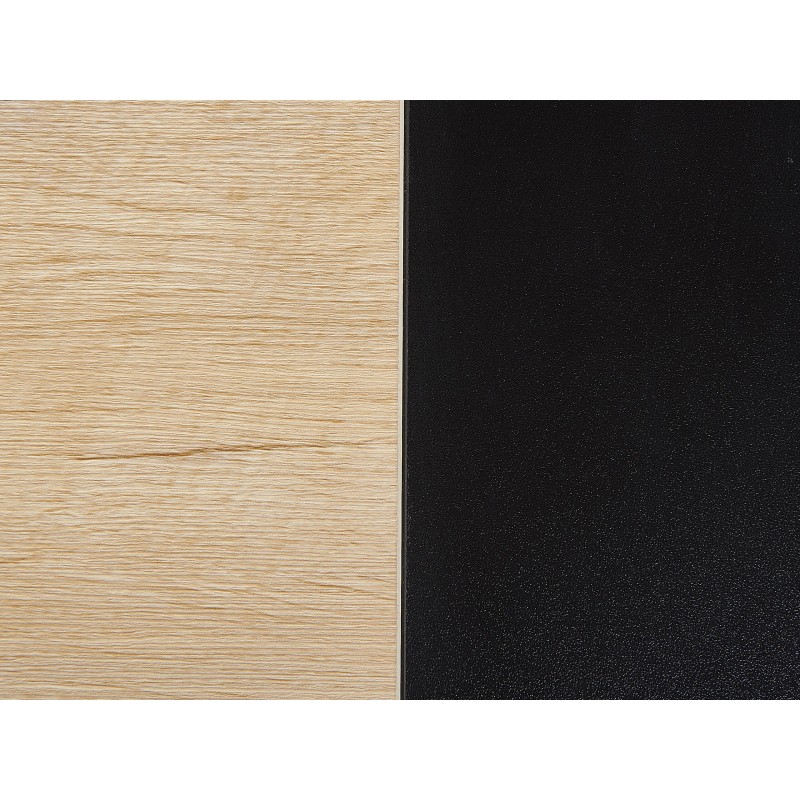 Biurko z szufladami 100 x 48 cm czarne z jasnym drewnem HARPER