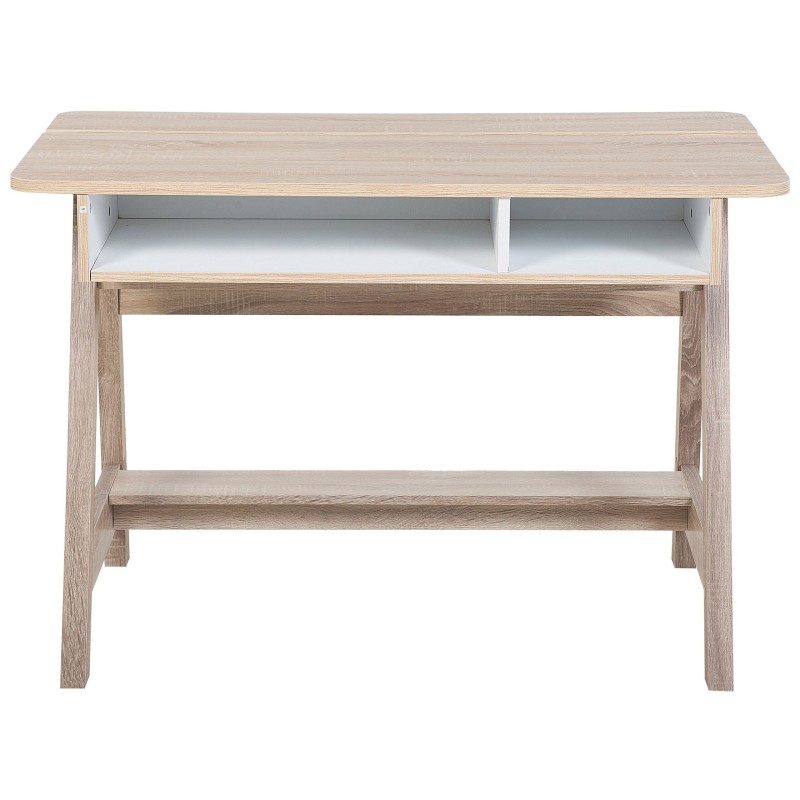 Biurko z półką 110 x 60 cm jasne drewno JACKSON