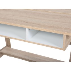 Biurko z półką 110 x 60 cm jasne drewno JACKSON