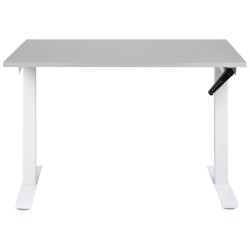 Biurko regulowane manualnie 120 x 72 cm szaro-białe DESTINES