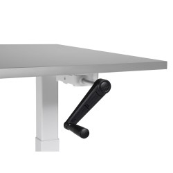 Biurko regulowane manualnie 120 x 72 cm szaro-białe DESTINES