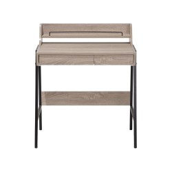 Biurko z szufladami i półką 73 x 48 cm jasne drewno BROXTON