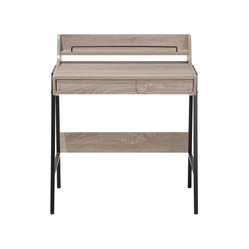 Biurko z szufladami i półką 73 x 48 cm jasne drewno BROXTON