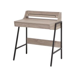 Biurko z szufladami i półką 73 x 48 cm jasne drewno BROXTON