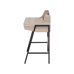 Biurko z szufladami i półką 73 x 48 cm jasne drewno BROXTON