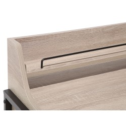 Biurko z szufladami i półką 73 x 48 cm jasne drewno BROXTON