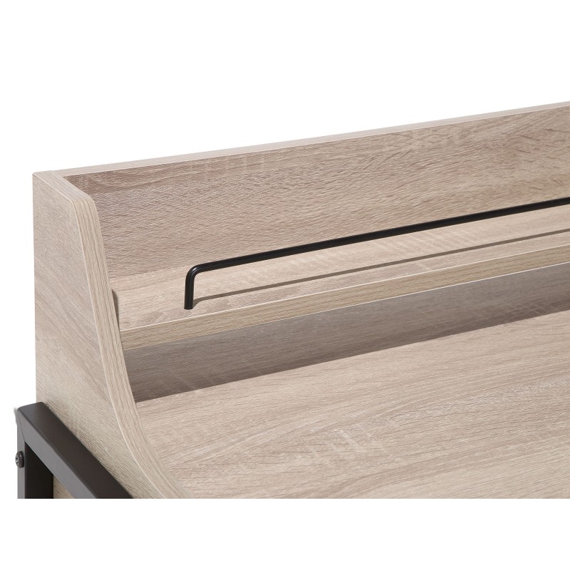 Biurko z szufladami i półką 73 x 48 cm jasne drewno BROXTON